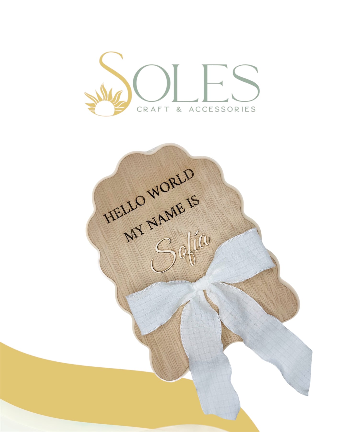 Placa Para Anunciar La Llegada De Bebé